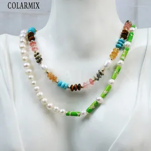 Catene da 3 pezzi Design perle filatura per perle d'acqua dolce collana artigianato Women Jewelry Gift 52739