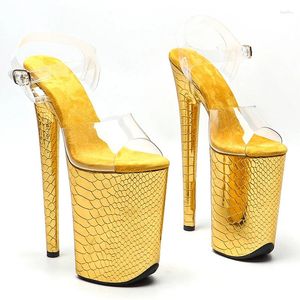 Dance Shoes Leecabe 23cm/9inches PVC Upper Fashion Trend Exotic Sexic Romantic Snake Platform High Heels Sandal Pole