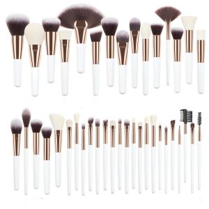 Shadow Professional 40 PCS Makeup Brushs Set Soft Natural Listles Powder Powder Contour Contour Endbrow Eyesheadow Foundation Foundation