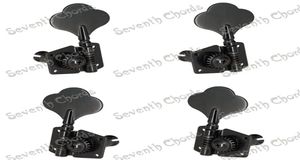 A Set 4 PCs Black Open Gear Bass String Tuners Tuning Pegs Keys Machine Heads Para Bass Guitar de Bass Ectric8292759