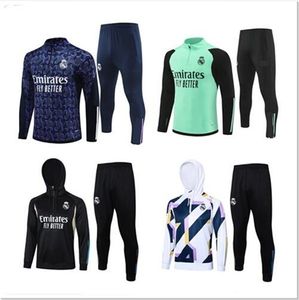 Real Madrid Soccer Tracksuit 2023 Boys Football Tracksuit Kit 23-24-25 Bellingham Vini Jr.Kit di calcio uomini e bambini Chandal Real Madrid FOOTTO DI SPETTRO