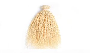 Brazilian Kinky Curly Hair Bundles 100 Human Hair Weave 613 Bleach Blonde Non Remy Hair 1 Piece 1026 Inch9736886