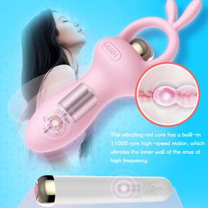 LETEN Anal Butt Plug Plug Vibrador Clitores Silicone Mini Bullet G-Spot Vibrador Anal Vagina Adutls Toys Sexy For Women Orgasmo Dildo