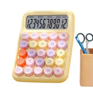 Calculators Calculator For School Colorful 12 Digit Calculator Big Buttons LCD Display Calculator For Home Offices School And Business