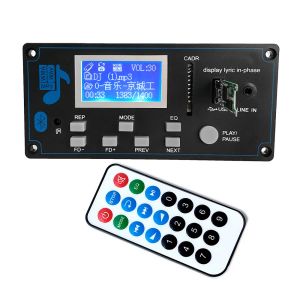 Tillbehör Bluetooth 12V LCD MP3 Decoder Board WAV WMA DECODING MP3 REC Player Audio Module Support FM Radio Aux USB med texter Display