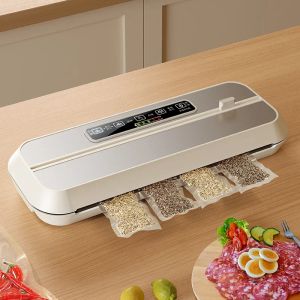 Machine Vacuum Sealer Machine Automatic Power Vac Air Sealing Machine for Food Preservation Dry and Moist Sealing Modes Builtin Cutter