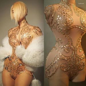 Scene Wear Woman Gogo Dancer Clothing Sexig nattklubb Bodysuit Festival Party Rave Outfits Female Pole Dance Costume Bar