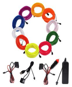 5 m flexibelt neonljus 164ft glöd eltråd sträng remsa rep rör ljus bildans party kostym controller dekorativ jul l5504618