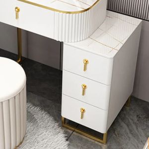 Makeup Vanity Dressers Comfortable Girl Dressing Table Dressers Storage Cabinet Penteadeira Para Quarto Bedroom Furniture YN50D