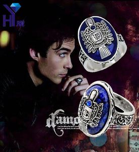 Vintage the Vampire Diaries Ringdamon Elena Punk di Elena di Stefan Lapis Lazuli Be Gioielli Crystal Moives US 6-127513732