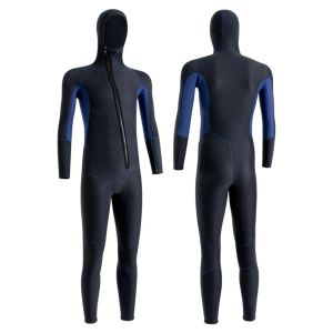 Vestidos de 3 mm neoprene roupas de teta masculina homens mergulhando roupas capuz de manga comprida norkeling surf swimmingshing water esporte um peça de mergulho