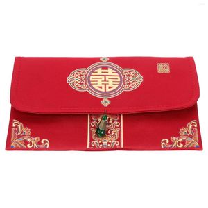 Present Wrap Wedding Red Packet kuvert pengar kuvert kinesisk brokadstilfest gynnar dekor