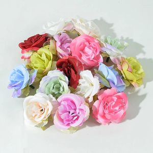 Decorative Flowers 10/30pcs 5cm Silk Peony Artificial Flower Heads Home Wedding Party Decoration DIY Scrapbooking Gift Box Craft Fake