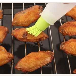 Verktyg Portable Oil Bottle Barbecue Silicone Brush Kitchen BBQ Cooking Tool Easy Clean Baking Pancake Camping Accessories Gadg