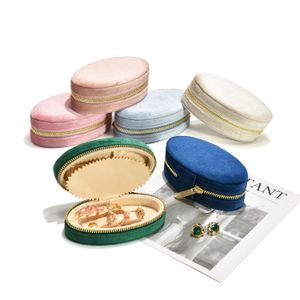 Multifunctional Jewelry Storage Box Creative Small Batch Velvet Travel Earrings 240410
