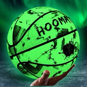 Basketball Glow in Dark Basketball Ballo Dimensione 7 PU Luminosa Basket riflettente Attira regalo di compleanno Presente Blaccante Basketball Ball