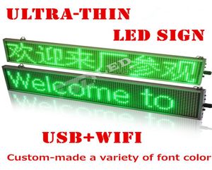 500mm95mm15mm Wi -Fi Programmable Advertispable Placa LED Placa LED Pure Green Green Amarelo Azul Mensagem de rolagem Exibição da cor pode Choo8180933