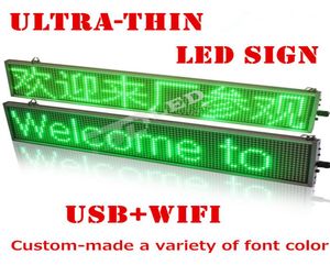 500mm95mm15mm WIFI Programmable advertising LED Sign Board Pure Red green yellow blue Scrolling message Display Color can choo8180933