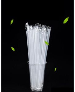 Individuellt förpackat plasttransparent halm 105in Återanvändbar plaststrångrön PP Drink Straw 7FOLC5173265