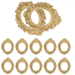 Çerçeveler 12 PCS DIY Minyatür Vintage Dekoratif Takı Yapımı Malzeme Malzeme Po Çerçeve Küçük Resim