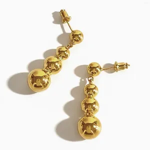 Серьги с серьгами perisbox простой золотой серебряный серебряный многократный капля для женской моды шикарная сфера минималистский