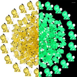 Dekoracyjne figurki 5/10PCS Mini słodki blask w ciemnej żywicy zwierzęcy miniaturowe - bajkowe ozdoby ogrodowe mikro krajobraz