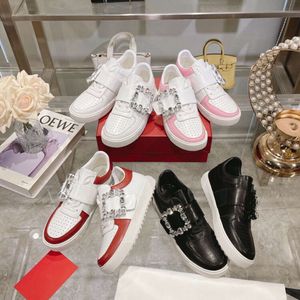 High End Thick Soled Leather, Small White Casual Low Top Board Shoes, Height Increasing and Versatile Korean Version Velcro Women's Shoes