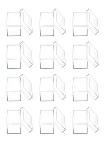 Gift Wrap 12st Clear Acrylic Square Cube Candy Box Treat Boxes Containrar för bröllopsfest Baby Shower Favors Packaging Casegift5685836