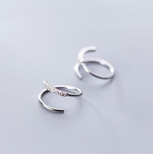 Solid 925 Sterling Silver Earrings High Quality Stud Earring for Women Girls Fashion Tiny Zircon Simple Jewelry Christmas Present 5010118