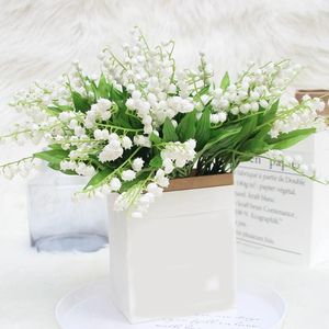 Decorative Flowers 12Pcs Artificial Lily Of The Valley Bouquet Wedding Party Table Decorations Home Garden Pography Props