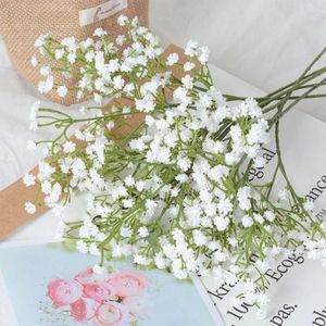 Dekorativa blommor 1/3/5st White Babysbreath Artificial Gypsophila Diy Bouquet Plastic Fake For Wedding Party Home Decoration