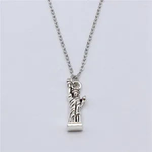 Pendant Necklaces 1pcs Statue Of Charms Neck Necklace Phone Jewelry For Men Handmade Chain Length 40 5cm