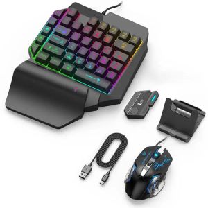 GamePads Mobile Game Converter Gaming Keyboard Mouse Combo Single Converter Bluetooth Keyboard and Mouse Converter för iOS/Android System