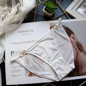 Europeiska amerikanska kvinnor tunna bälte hoop sexiga silkeslen damer låg midja underkläder kvinnor is silkes kvinnors trosor trosor underkläder