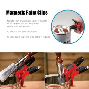 1Pcs Magnet Paint Brush Holder Strong Magnetic Clip Paint Tools/ Hand Tools for Renovation