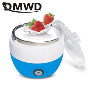 Makers Automatisk yoghurt Maker Electric Buttermilk Sour Cream Fermenter Yoghourt Machine Rostfritt stålfoder Leben Container 1L EU US