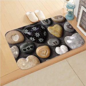 Carpets 3D Colour Stone Pattern Bedroom Indoor Anti-Slip Coral Velvet Soft Carpet Rug Kitchen Bath Entrance Door Mat Home Decor Doormat