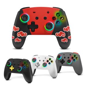 Gamepads 9 färger RGB -lampor med Backbutton trådlös Bluetooth -styrenhet för Switch Pro Mando GamePad för Switch Controller