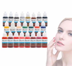 Kalıcı Makyaj Mürekkep Kaş Dövme Mürekkep Seti 15ml 23 Renk Dudak Mikrobladlı Pigment Profesyonel Dövme Sarf malzemeleri255Q264J6280285