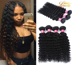 Ganzes brasilianisches malaysisches peruanisches indisches Hair Deep Wave 7a unverarbeitetes brasilianisches menschliches Haarerweiterung billiger indischer Hum2263143