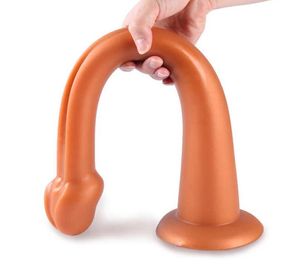 Massagem longa anal vibrador butt plug plug de massagem Silicone ânus dilator de dilatador Estimulador de brinquedos sexuais para mulheres masturbação sexo4792936