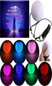 Multicolor -LED -Licht Poi geworfene Bälle Durchmesser 8 cm für die Bühne Perform Club Belly Dance Party Spezielle Hand Requisiten LED Blitzlicht 7871056