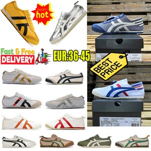 2024 NOVO ESTILO ONITSUKASSS TIGER Shoes Mexico 66 Sneakers Mulheres homens designers Running Shoes Running Black Branco Amarelo Amarelo Treinadores Gai 36-45