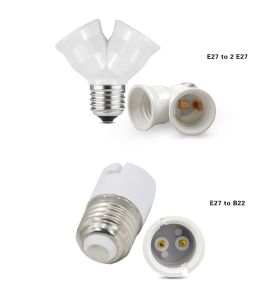 E27 1st Lamp Base Lamp Holder Converter Socket Adapter för E14 G9 E12 B22 G4 MR16 GU10 LED CORN -glödlampan