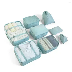 Förvaringsväskor ärende Hållbar resväska Set Capacity Clothes Organizer toalettartiklar Bagage Packing Organisatörer för män Kvinnor