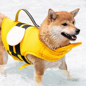 Hundes Jacke Sportsicherheit Rettung Weste Hundekleidung in Pool verstellbare Westen Welpe Schwimmanzug für alle Haustierhunde 240411