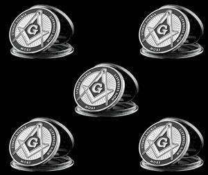5st Collection Coin European Brotherhood Masons Masonic Craft Token 1 oz Silver Plated Challenge Badge1257341