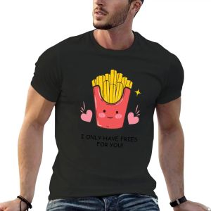 Jag har bara pommes frites för dig! French Fry Foodie Essential Design T-shirt Grafik Vanlig stor och hög T-skjortor för män