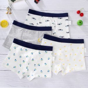 Roupa Detecida Novo Frete grátis Grátis Boys Cotton Boxer Shorts Calça de caráter de crianças roupas íntimas de 314 anos adolescentes 4pcs/lote