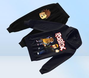 Big Boy Girl Trailtsuit Giysileri için Set Sonbahar Kış Kid Kapşonlu Sweatshirt Baskı Pantolon 2 adet kıyafet sporu 12 286K3523274